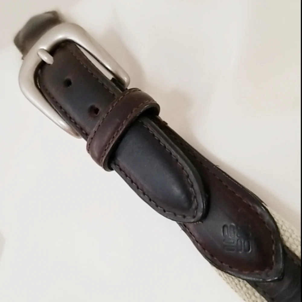 VTG Columbia Mens Fishing Hunting Leather Belt
